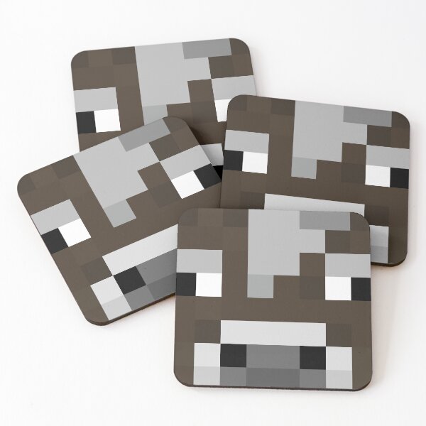 Item preview, Cow Minecraft Head Pixel Art Design designed and sold by Kubala Designs.