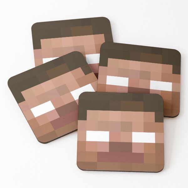 Item preview, Herobrine Minecraft Head Pixel Art Design designed and sold by Kubala Designs.