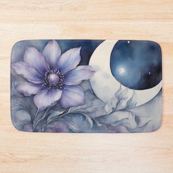Item preview, Purple Flower, White moon designed and sold by CalmnessbyChoice.