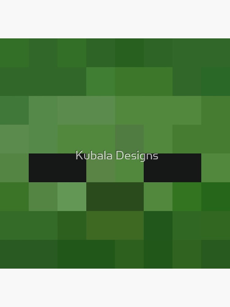 Zombie Minecraft Head Pixel Art Design Photographic Print