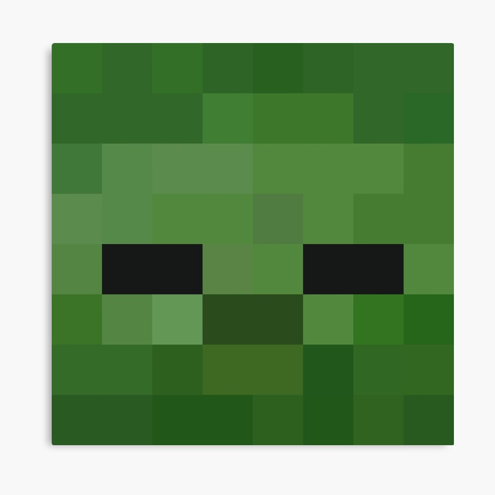 Zombie Minecraft Head Pixel Art Design Photographic Print