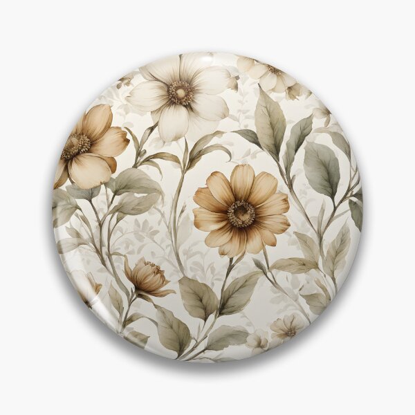 Item preview, Sepia floral pattern on old wallpaper cottagecore designed and sold by Naturitude.