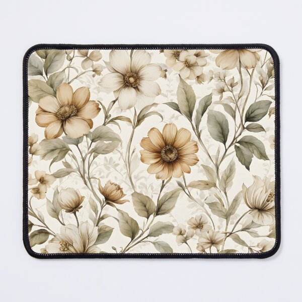 Item preview, Sepia floral pattern on old wallpaper cottagecore designed and sold by Naturitude.
