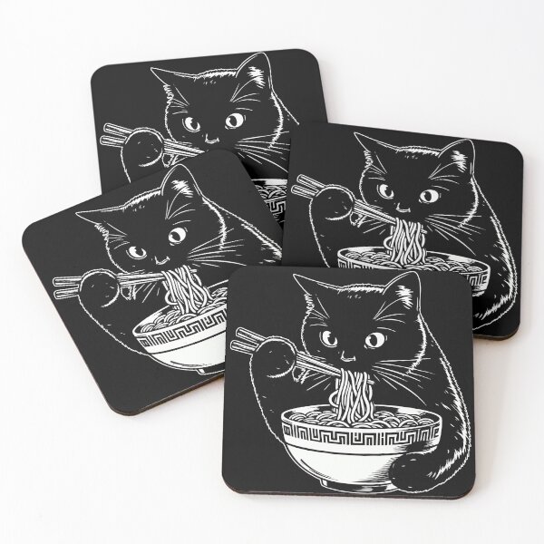 Item preview, Cat Eating Ramen Noodles Japanese Funny designed and sold by TomFrontierArt.
