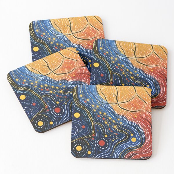 Item preview, Aboriginal Inspired Dot Art - With Earth And Sky designed and sold by GrinGalore.