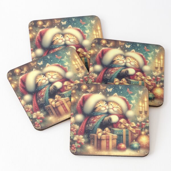 Item preview, Vintage Holiday Kittens designed and sold by DSoriaDesign.