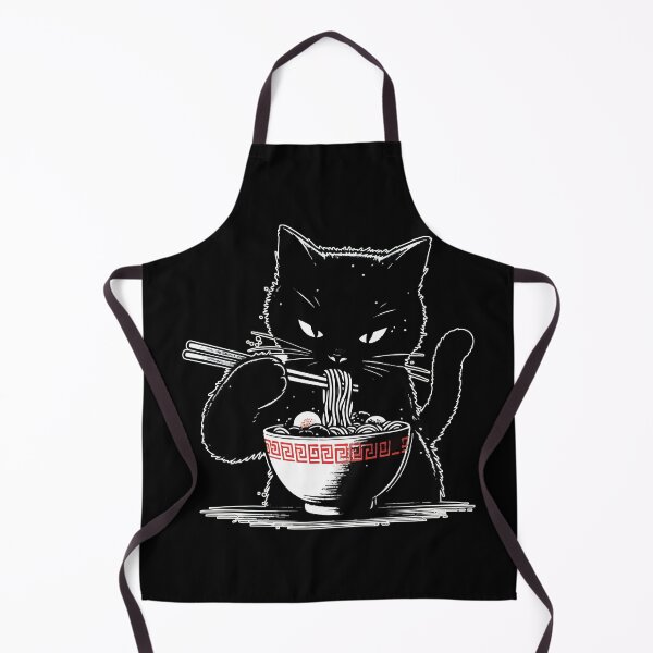 Item preview, Cat Eating Ramen Noodles Japanese designed and sold by TomFrontierArt.