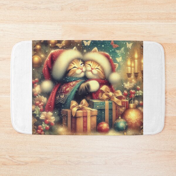 Item preview, Vintage Holiday Kittens designed and sold by DSoriaDesign.