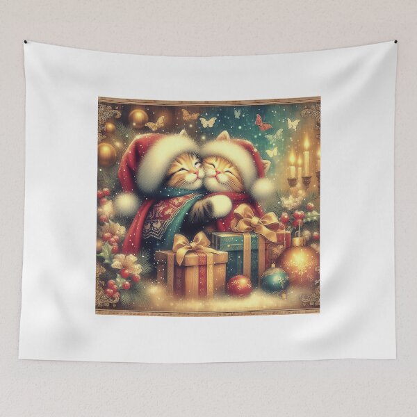 Item preview, Vintage Holiday Kittens designed and sold by DSoriaDesign.