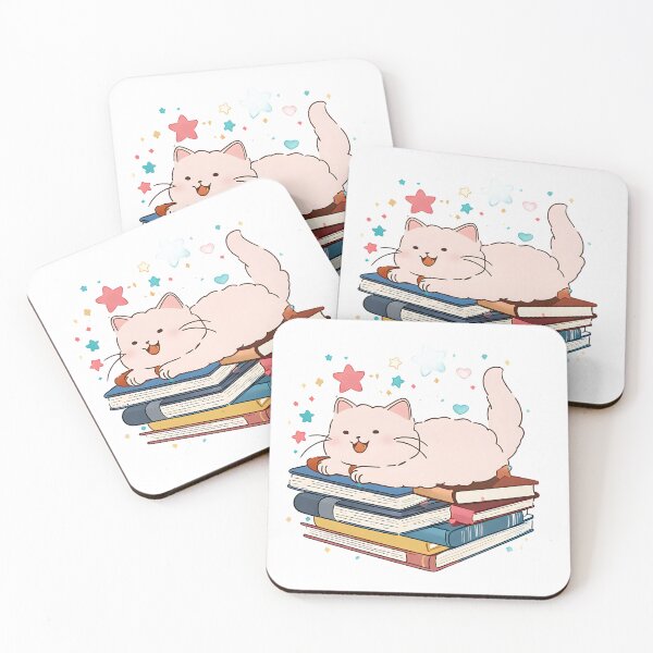 Item preview, Cute Fluffy Kitten Reading a Book - Cat Lovers designed and sold by SparroCreative.