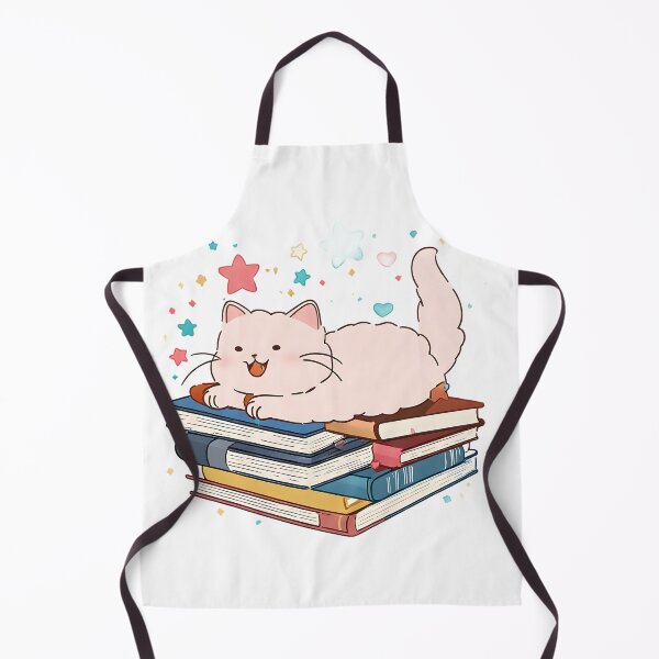 Item preview, Cute Fluffy Kitten Reading a Book - Cat Lovers designed and sold by SparroCreative.