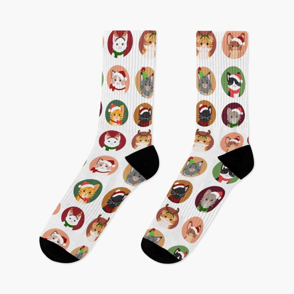 Item preview, Adorable Christmas cats in circles designed and sold by You Store.