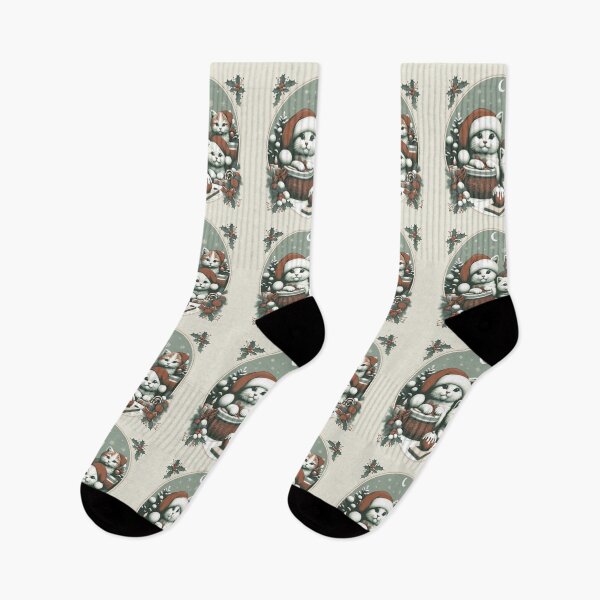 Item preview, Vintage Holiday Cute Kittens designed and sold by DSoriaDesign.