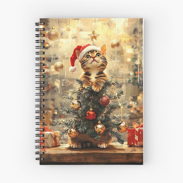 Item preview, Santa Cat and the Holiday Tree designed and sold by NomadicDreamer.