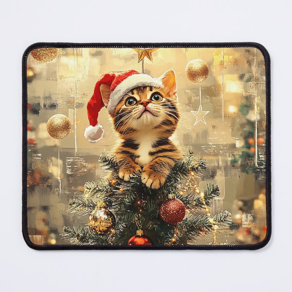Item preview, Santa Cat and the Holiday Tree designed and sold by NomadicDreamer.