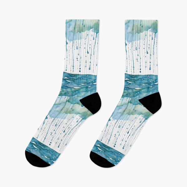 Item preview, Rain Falling on the Ocean designed and sold by SparkSpiral.