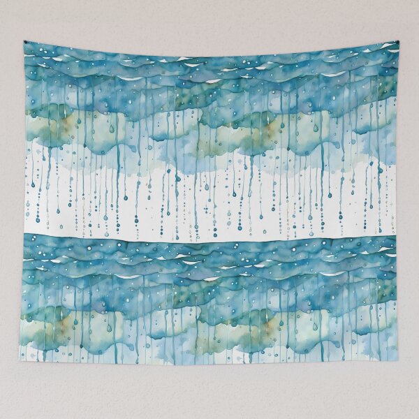Item preview, Rain Falling on the Ocean designed and sold by SparkSpiral.