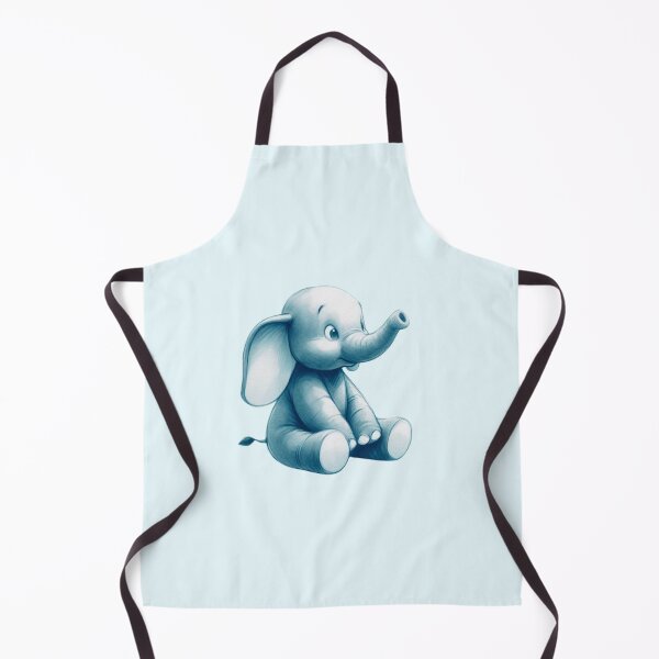 Item preview, Baby blue elephant with big floppy ears designed and sold by DaintyDooodles.