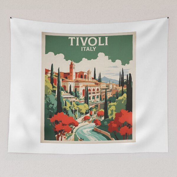 Item preview, Tivoli Italy Vintage Poster Tourism  designed and sold by TravelersGems.