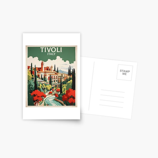 Item preview, Tivoli Italy Vintage Poster Tourism  designed and sold by TravelersGems.