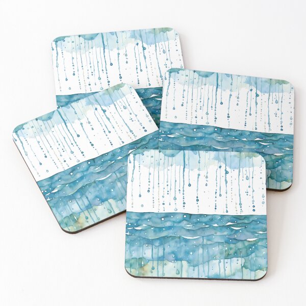Item preview, Rain Falling on the Ocean designed and sold by SparkSpiral.