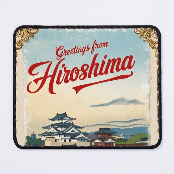 Item preview, Hiroshima Japan Vintage Travel Retro Postcard Design designed and sold by TravelPostcardGems.