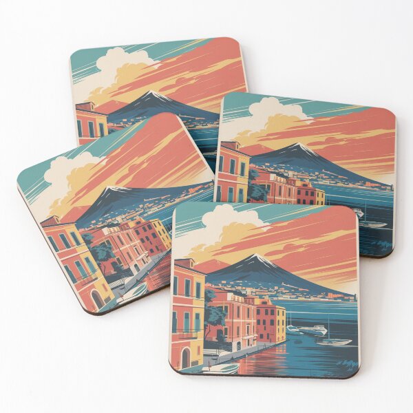 Item preview, Naples Vintage Travel Poster designed and sold by TravelerRat.