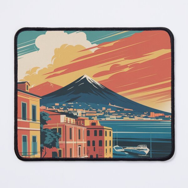 Item preview, Naples Vintage Travel Poster designed and sold by TravelerRat.