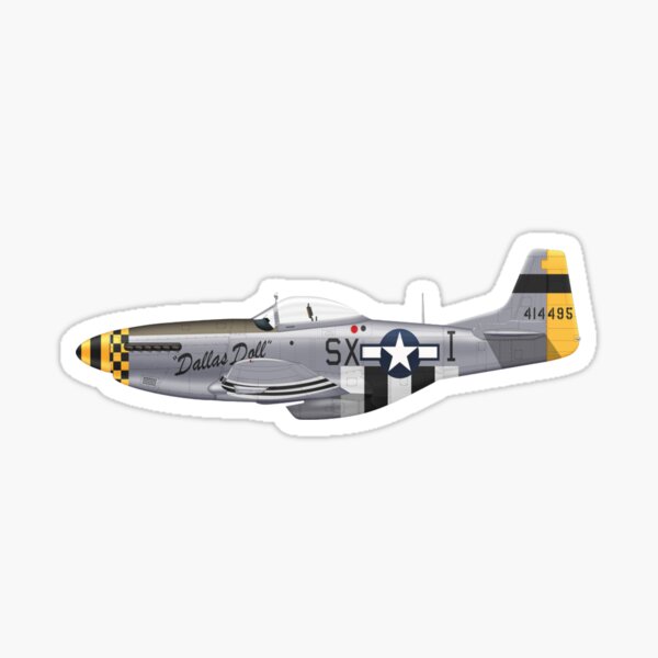 P-51 Mustang Dallas Doll Sticker