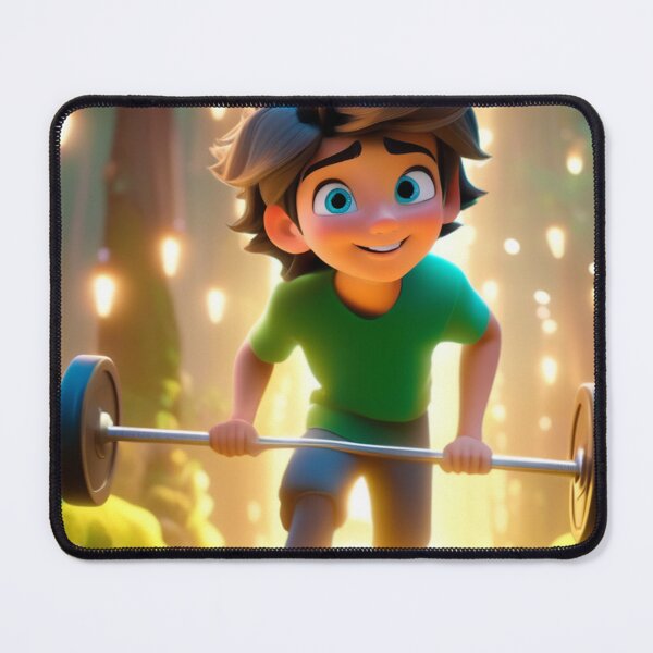 Item preview, Alex 3 - 3D Anime - Picking up a Barbell. designed and sold by thejungleheroes.