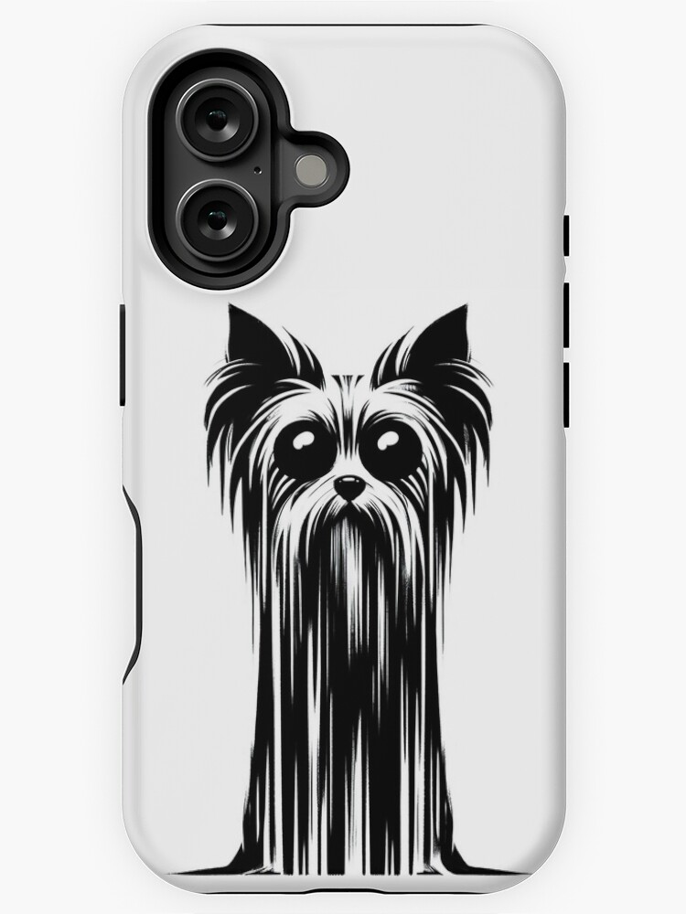 Thumbnail 1 of 4, iPhone Case, Yorkshire Terrier Dog Macabre Aesthetic  designed and sold by K9ish.