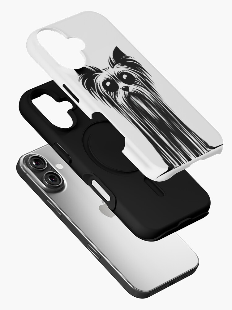 Thumbnail 2 of 4, iPhone Case, Yorkshire Terrier Dog Macabre Aesthetic  designed and sold by K9ish.