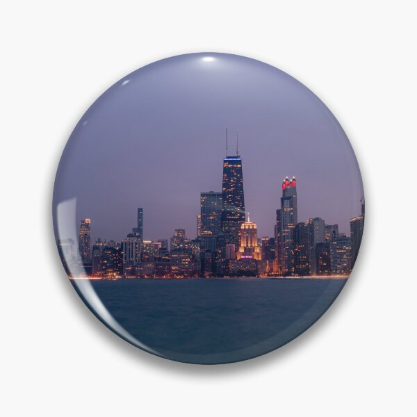 Item preview, Chicago at blue hour designed and sold by betapixels.