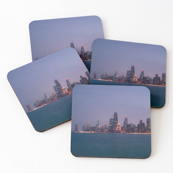 Item preview, Chicago at blue hour designed and sold by betapixels.