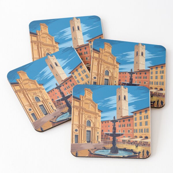 Item preview, Perugia Vintage Travel Poster designed and sold by TravelerRat.