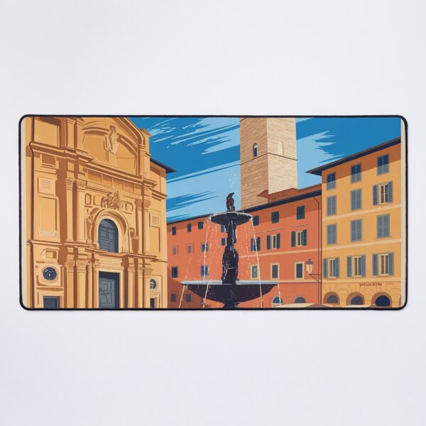 Item preview, Perugia Vintage Travel Poster designed and sold by TravelerRat.