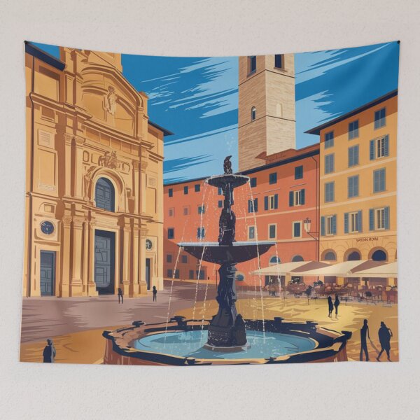 Item preview, Perugia Vintage Travel Poster designed and sold by TravelerRat.