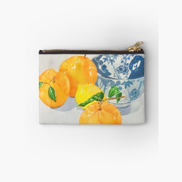 Item preview, Oranges, lemon and salad bowl. Watercolor in bright colors. designed and sold by PumpkinStudioPL.