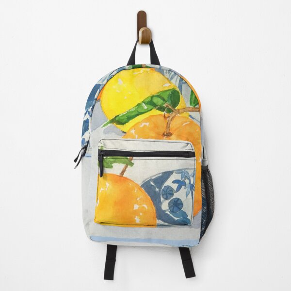 Item preview, Oranges, lemon and salad bowl. Watercolor in bright colors. designed and sold by PumpkinStudioPL.