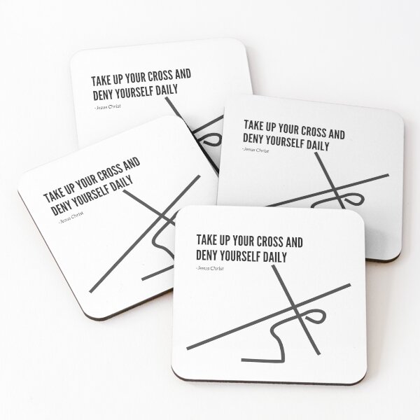 Item preview, TAKE UP YOUR CROSS AND DENY YOURSELF DAILY designed and sold by Faithloveshop.