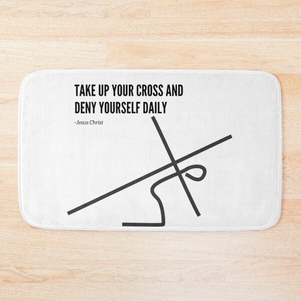 Item preview, TAKE UP YOUR CROSS AND DENY YOURSELF DAILY designed and sold by Faithloveshop.