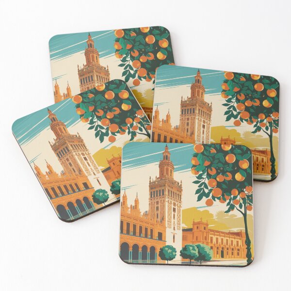 Item preview, Seville Vintage Travel Poster designed and sold by TravelerRat.
