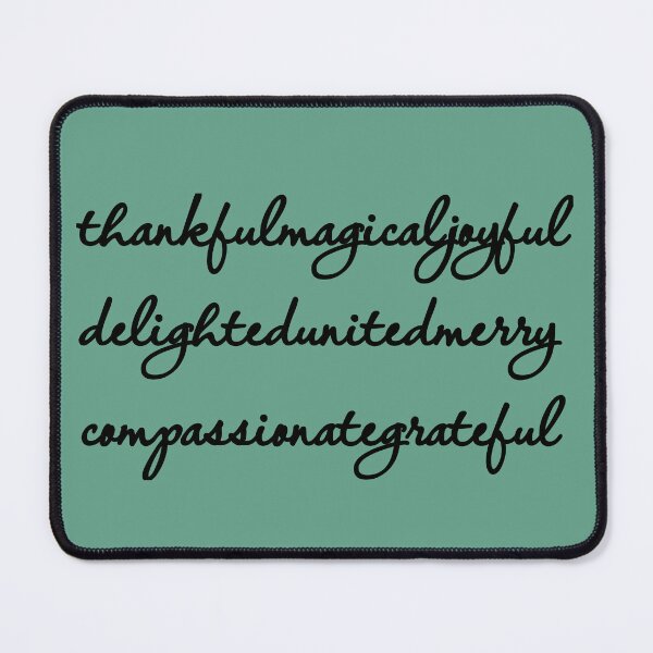 Item preview, thankful magical joyful delighted united merry compassionate grateful designed and sold by MargLandmeter.