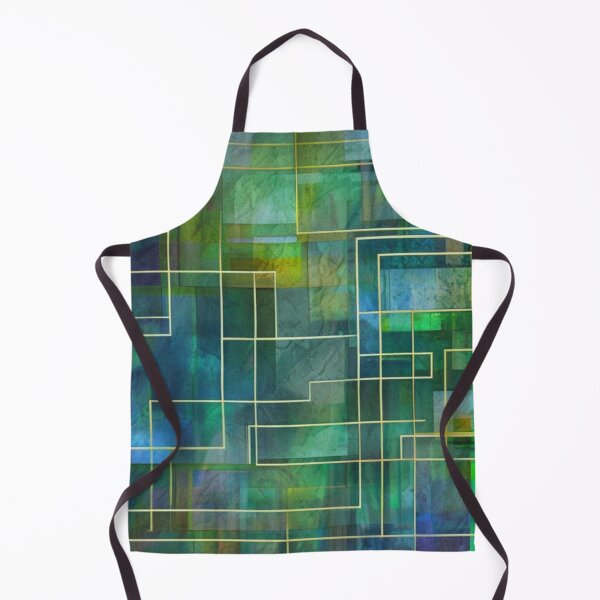 Item preview, Clear blue and green tones in geometric pattern designed and sold by Sigtrix.