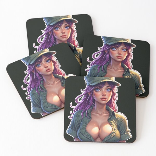 Item preview, Cute Anime Military Girl designed and sold by TheArtOfPat.