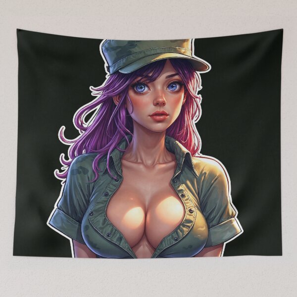 Item preview, Cute Anime Military Girl designed and sold by TheArtOfPat.