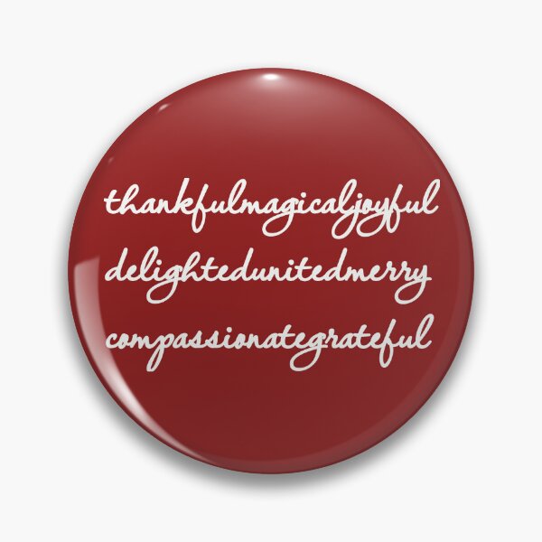 Item preview, Thankful magical joyful delighted united merry compassionate grateful designed and sold by MargLandmeter.