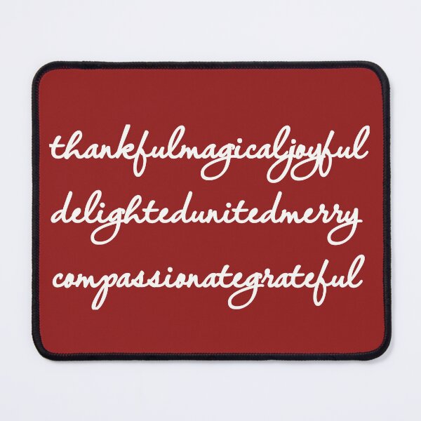Item preview, Thankful magical joyful delighted united merry compassionate grateful designed and sold by MargLandmeter.
