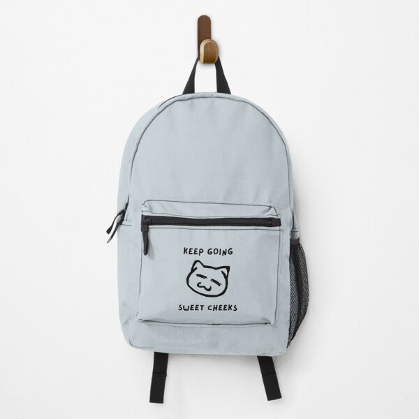 Item preview, keep going sweet cheeks with cute cat illustration designed and sold by Shanyacreates.