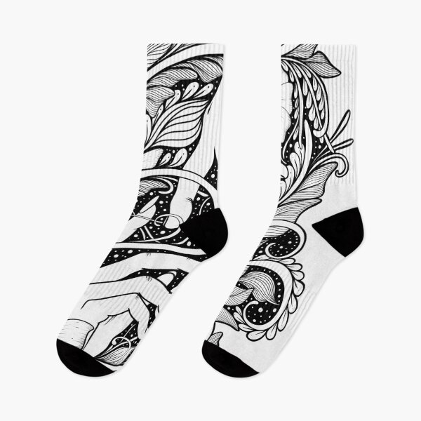 Item preview, Hands of Connection Zentangle Art – Mindful Black and White Print designed and sold by DianaZenArt.